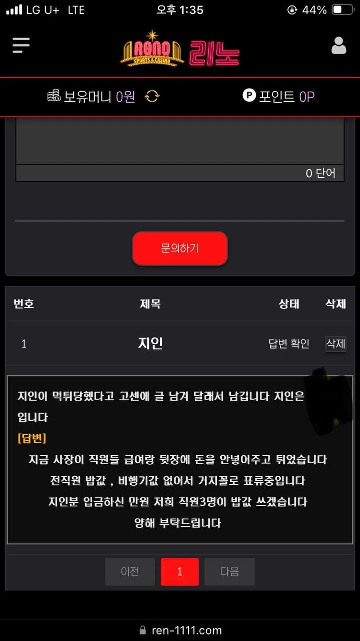 리노 먹튀